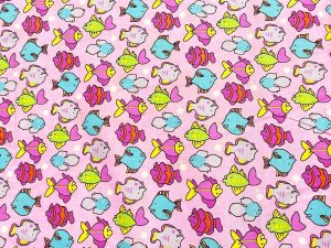 Quilting Cotton Print Fabric - Tropical Fish - Pink