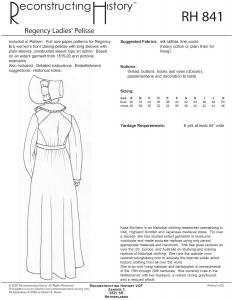 Reconstructing History #RH841 - 19 Century Pelisse - Long Ladies' Coat (Regency)