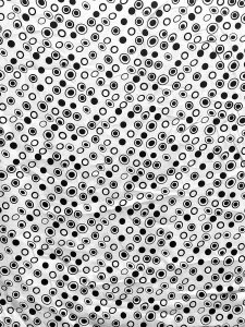 Imported Linen - Black and White Dots - Printed Linen Fabric