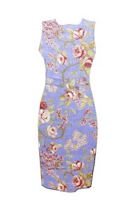 Imported Linen - Floral Lavender - Printed Linen Fabric