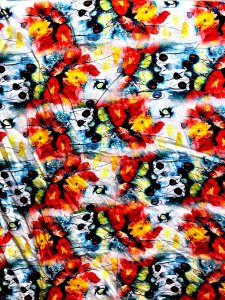 Linen Print Fabric - Digital Floral #25TEL02