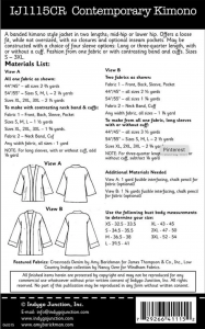 Indygo Junction - Contemporary Kimono Sewing Pattern IJ1115CR