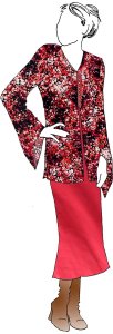 VF225-06 Equinox Sunset - Fiery Printed Crepe Georgette Fabric