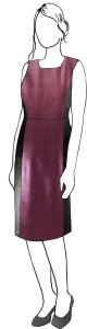 VF225-08 Persephone Imposter - Dark Burgundy Lightweight Stretch Faux Leather Fabric with Black Backing