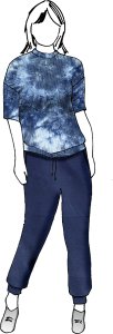 VF232-14 Louis Navy - Dark Blue Poly-Cotton Richmond Sweatshirt Fleece Fabric
