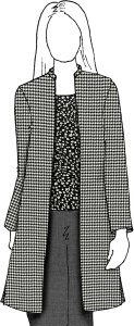 VF241-41 Cards Classique - Black and White Yarn-woven Strech Cotton Houndstooth Fabric