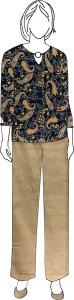 VF245-29 Divine Paisley - Autumnal Ribbed Knit Fabric