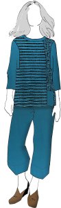 VF252-24 Maitake Blue Solid - Rayon Jersey Knit Companion Fabric