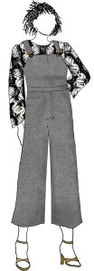 VF252-38 Lion Chic - Grey-Black Abstract Rayon Challis Fabric