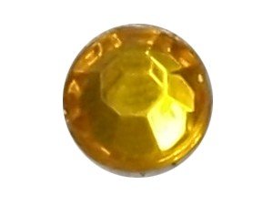 Wholesale Acrylic Jewels - Topaz Glue-On Gemstone - Size 30 Round, 6mm - 1440 jewels, 10 gross