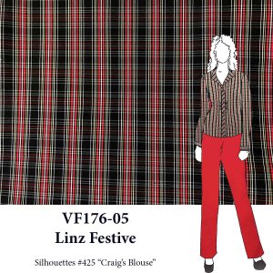 IF176-05  - Red-White-Black-Yellow Small Tartan Plaid Cotton Shirting Fabric