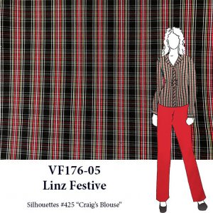 IF176-05  - Red-White-Black-Yellow Small Tartan Plaid Cotton Shirting Fabric