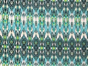 VF214-10 Fizz Waves Abstract Polyester Chiffon Print Fabric in Aqua and Lime
