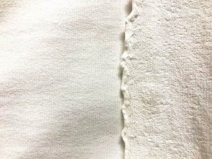 VF214-24 B.K. Plush - Ivory Cotton French Terry Knit Fabric