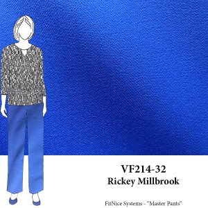 VF214-32 Rickey Millbrook - Pale Royal Blue Stretch-Woven Cotton Twill Fabric