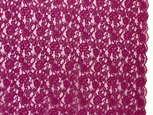 VF215-10 Spa Splendor - Burgundy Corded Lace Fabric with Double Scalloped Borders