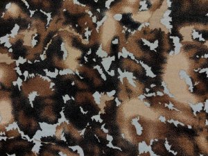 VF215-38 Discovery Mélange - Brown and Grey Abstract SofTouch Polyester Peachskin Print Fabric