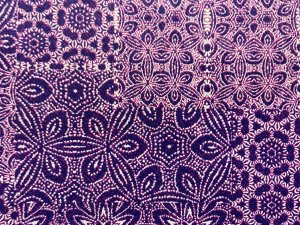 VF216-06 Dasher Flurry - Designer Combed Cotton Shirting Fabric with Purple and Ivory Stylized Flowers