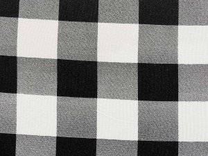 VF216-25 Comet Snow Check - Bamboo Knit Buffalo Check Fabric in Off-white and Black from Telio