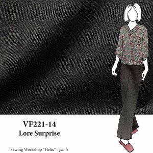 VF221-14 Lore Surprise - Grey Ponte Twill Knit Fabric