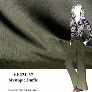 VF221-37 Mystique Duffle - Drab Green Poly-Wool Twill Fabric
