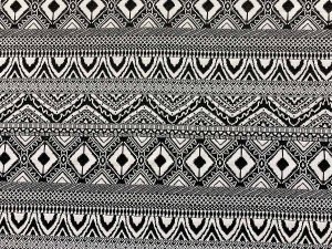VF221-44 Lucy Alpine - Black and White Textured Sweater Knit Fabric