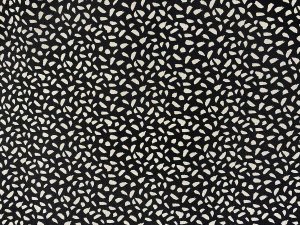 VF222-01 Origin Flecks - Beige on Black Polyester Crepe Print Fabric