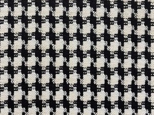 VF222-04 Origin Weave - Black with Beige and Ivory Cotton Yarn Woven Houndstooth Jacket Fabric