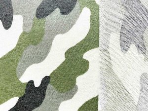 VF222-14 Tyros Green Camo Green - Camouflage French Terry Knit Fabric