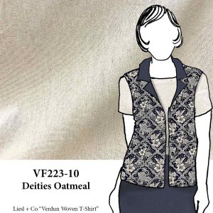 VF223-10 Deities Oatmeal - Light Beige Rayon and Linen Blend Fabric