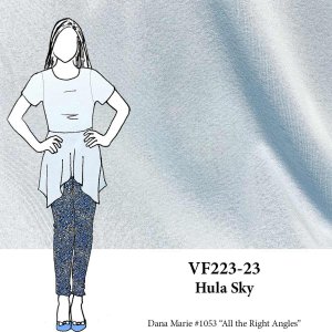VF223-23 Hula Sky - Baby Blue Soft Cotton Micro-rib Knit Fabric