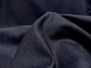 VF223-35 Lu’au Herringbone - Tightly Woven Midnight Navy  Polyester and Cotton Blend Fabric