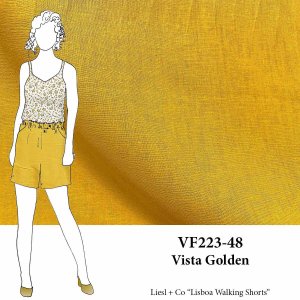 VF223-48 Vista Golden - Yellow Linen and Rayon Blend Fabric