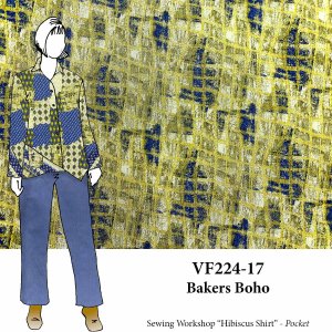 VF224-17 Bakers Boho - All-over Rayon Crepeon Print Fabric
