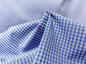 VF224-34 Euro Check - Royal Classic Cotton Shirting Fabric
