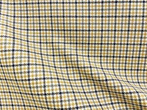 VF224-41 Treat Tartan - Gold with Black and Cream Yarn-Woven Cotton Suiting Fabric