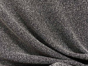 VF224-44 Record Boucle - Black and Off-White Textured Polyester-Acrylic Blend Fabric