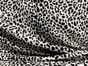 VF224-45 Record Wildling - Black and Off-White Rayon Blend Lightweight Knit Fabric