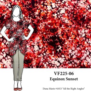VF225-06 Equinox Sunset - Fiery Printed Crepe Georgette Fabric