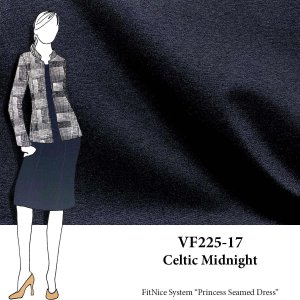 VF225-17 Celtic Midnight - Super Dark Navy Felix Stretch Gabardine Fabric