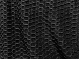 VF225-35 Ohigan Onyx - Black Honeycomb Knit Fabric