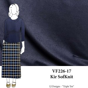 VF226-17 Kir SofKnit - Navy Double Brushed ITY Knit Fabric