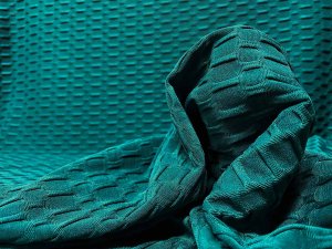 VF226-22 Jag Mallard - Blue-Green Honeycomb Knit Fabric