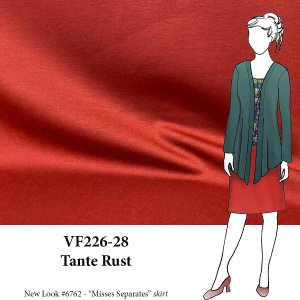 VF226-28 Tante Rust - Supple Brick Red Ponte di Roma Fabric