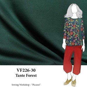 VF226-30 Tante Forest - Spruce Green Firm Ponte de Roma Fabric
