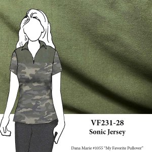 VF231-28 Sonic Jersey - Dark Olive 10oz Cotton Jersey Knit Fabric