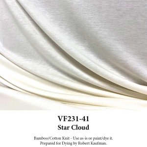 VF231-41 Star Cloud - Winter White Bamboo Rayon and Cotton Blend Jersey PFD Fabric