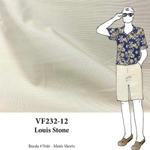 VF232-12 Louis Stone - Oyster Stretch-woven Cotton Poplin Fabric