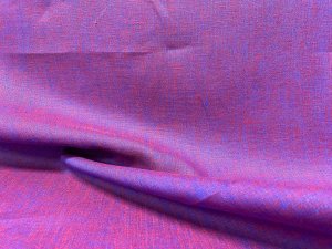 VF232-43 Louvre Plum - Scarlet and Cobalt Blue Cross-woven 5oz Linen Fabric