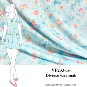VF233-16 Diverse Savannah - Extra Wide Floral Cotton Jersey Fabric